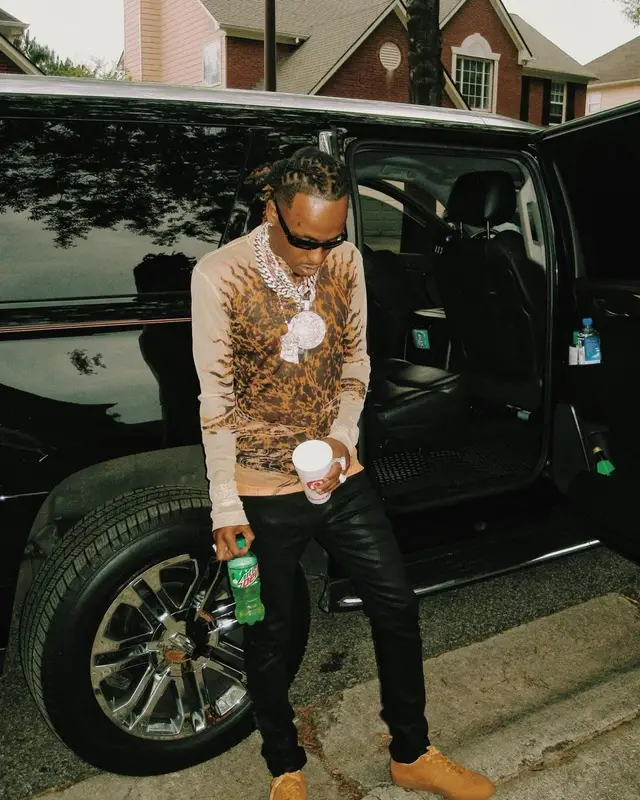 Rich The Kid outfit in Givenchy, Rick Owens, and Adidas, 2023