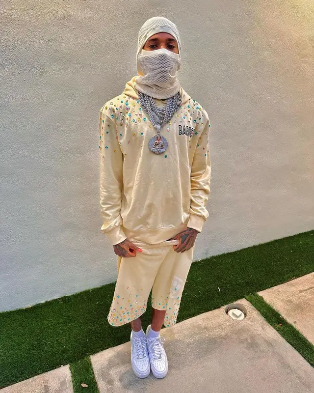 NLE Choppa outfit in Barrow and Nike, 2023