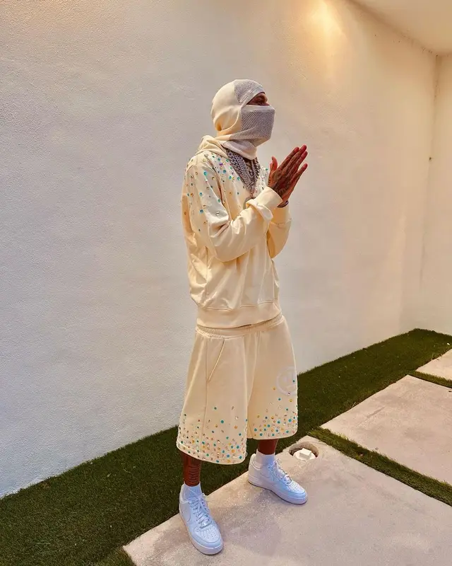 NLE Choppa outfit in Barrow and Nike, 2023