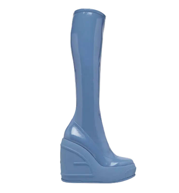 Fendi Blue Patent Leather Boots $1590