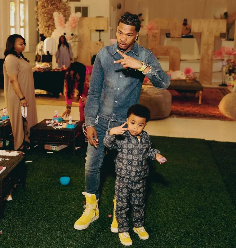 Lil Baby outfit in Dior, Rick Owens, and Shawn, 2023