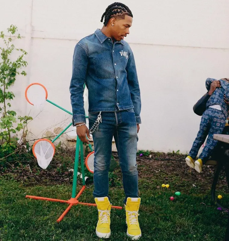 Lil Baby outfit in Dior, Rick Owens, and Shawn, 2023