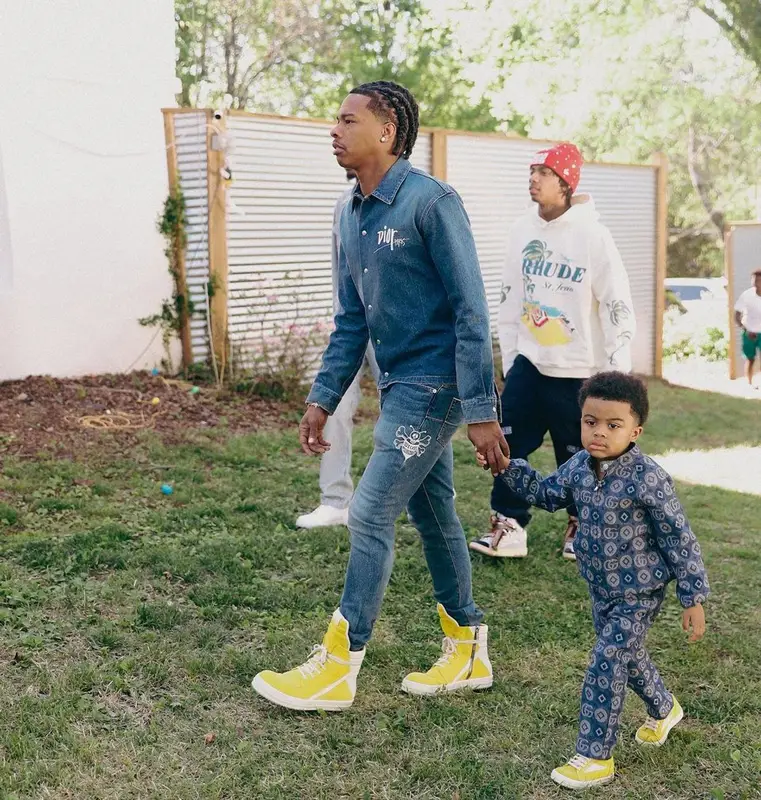 Lil Baby outfit in Dior, Rick Owens, and Shawn, 2023