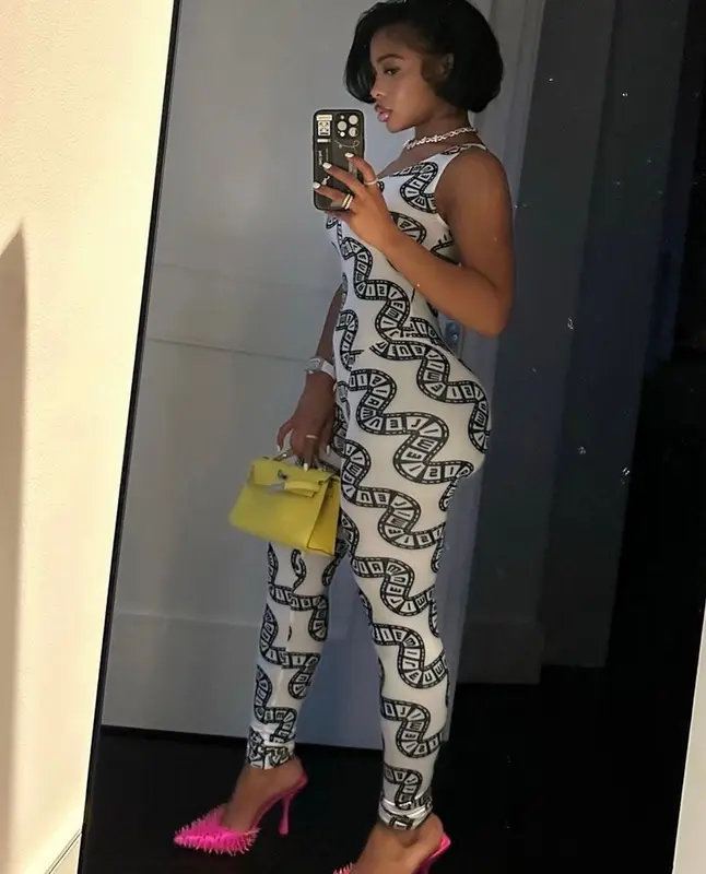 Jayda Wayda outfit in Maisie Wilen, Hermes, and Hanifa, 2023