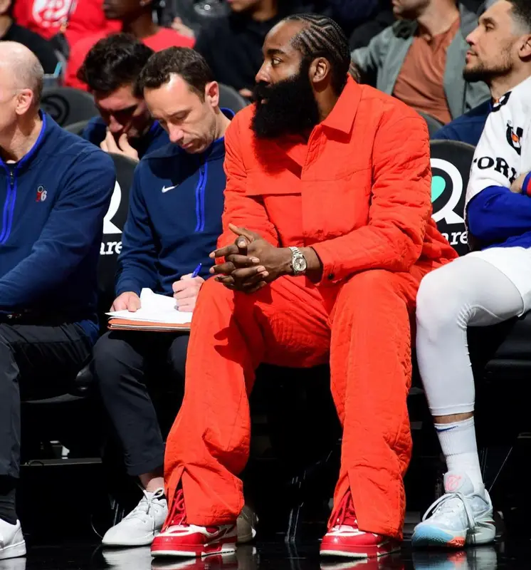 James Harden outfit in Honor The Gift and Louis Vuitton, 2023