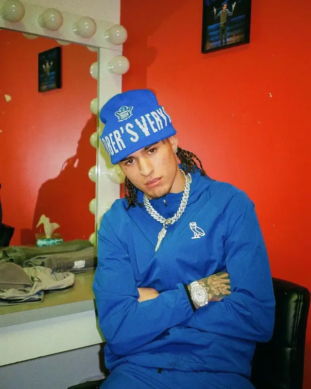 Rondodasosa outfit in Nike, OVO, and Toronto Maple Leafs, 2023