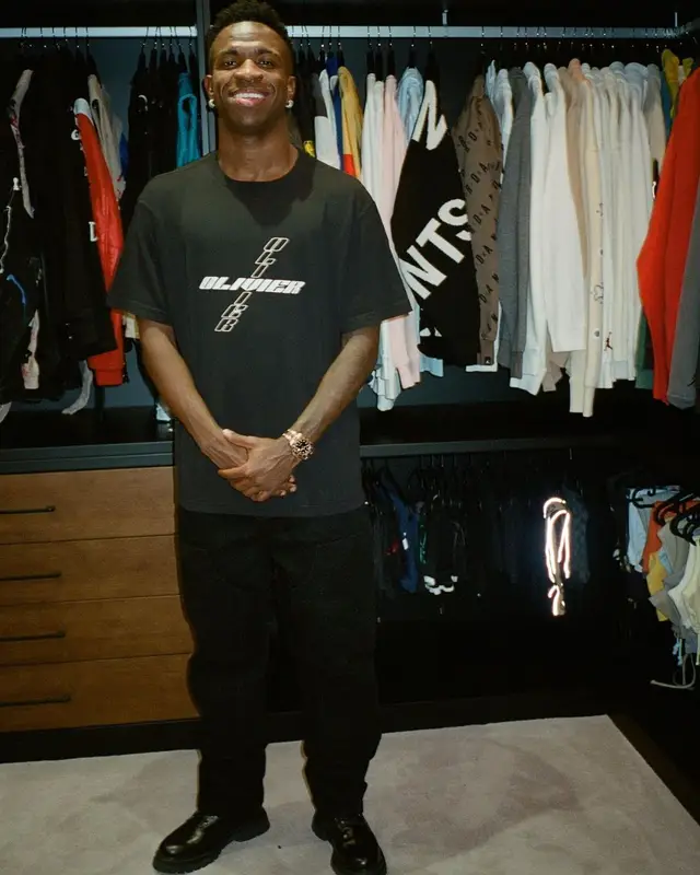 Vinicius Jr outfit in Olivier Rogers, 2023