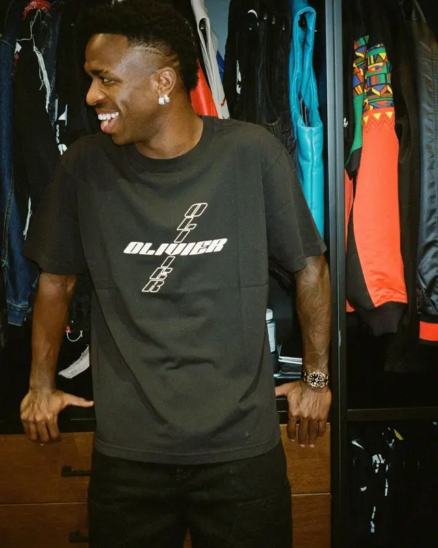 Vinicius Jr outfit in Olivier Rogers, 2023