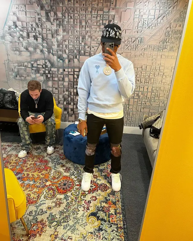 Whereis22 outfit in Ami Alexandre Mattiussi, Raf Simons, and Cease±Desist, 2023