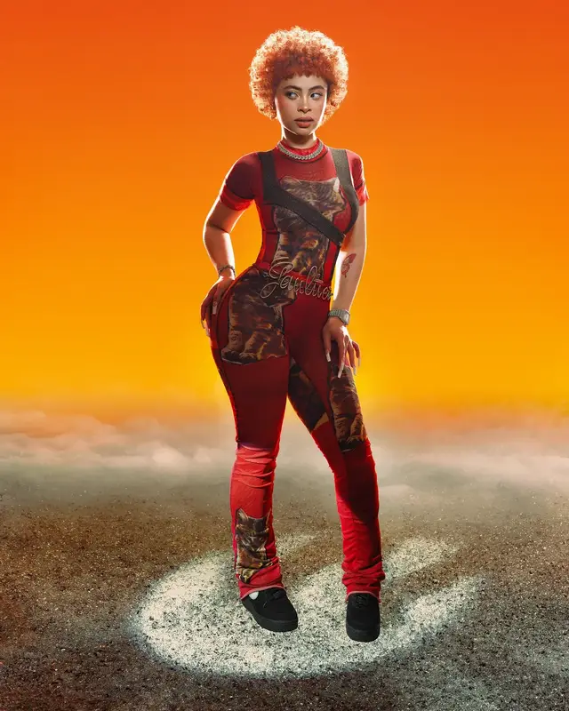 Ice Spice outfit in Ottolinger, Nike, and Jean Paul Gaultier, 2023