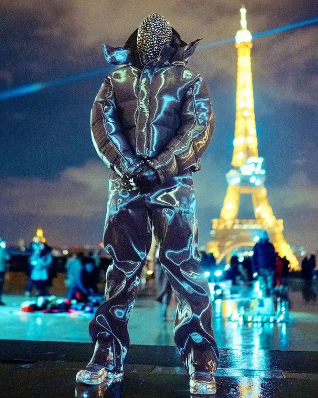 Suarvo outfit in Adidas, Custom, and Raf Simons, 2023