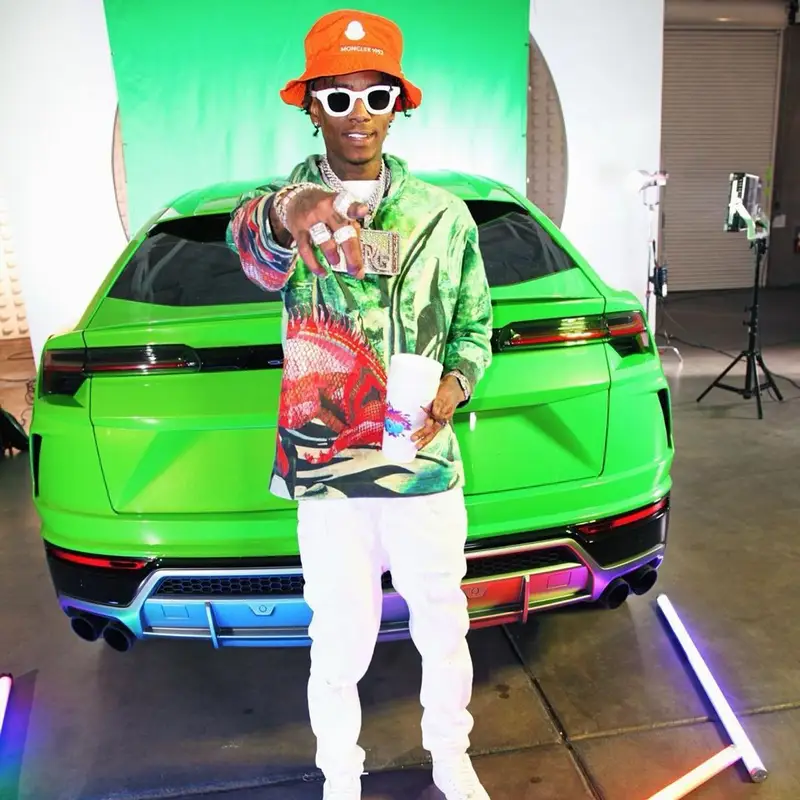 Soulja Boy outfit in Valentino, Nike, and Moncler, 2023