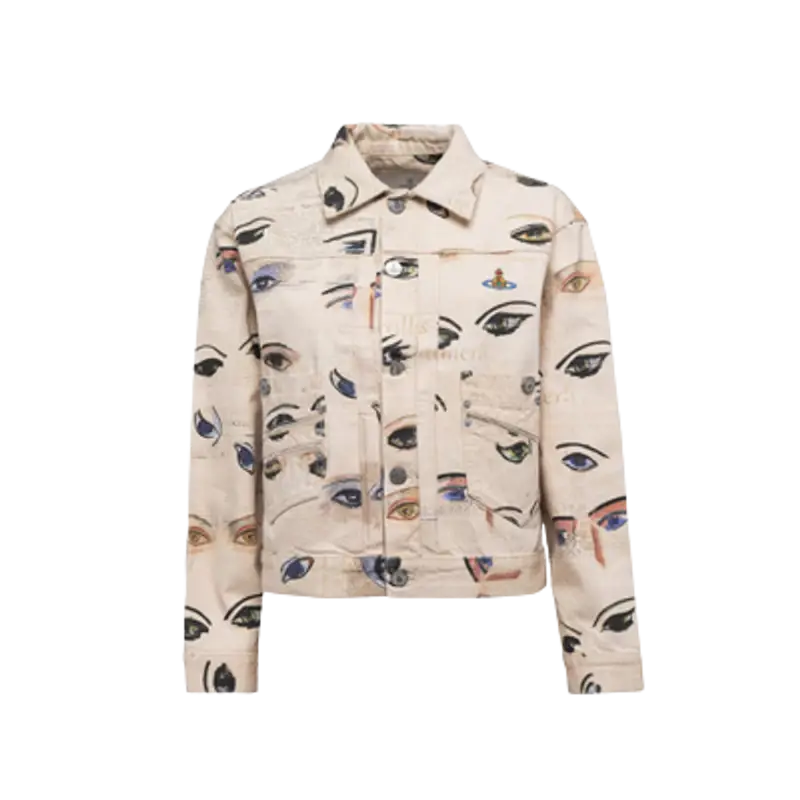 Vivienne Westwood Beige Marlene Denim Jacket $455
