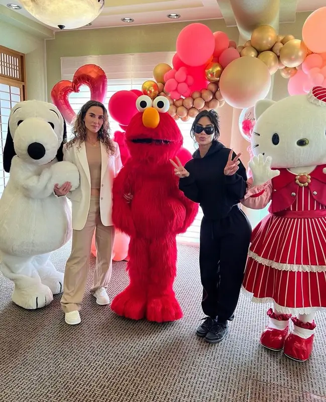 Kim Kardashian outfit in Skims, Jordan, and Balenciaga, 2023