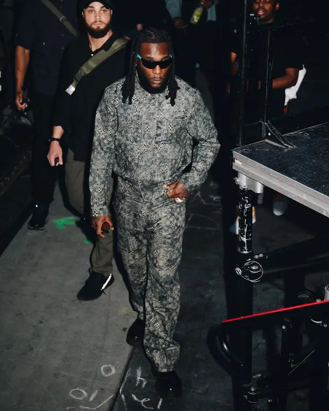 Burna Boy outfit in Louis Vuitton, 2023