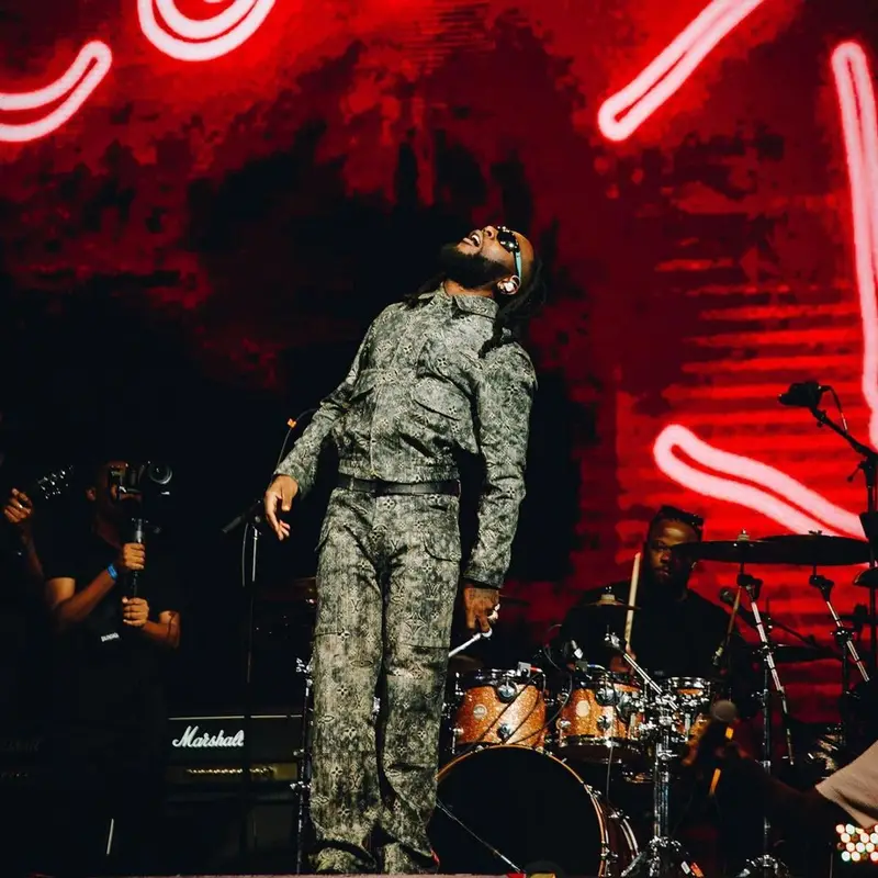 Burna Boy outfit in Louis Vuitton, 2023