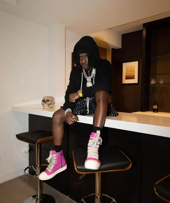 Jackboy outfit in Rick Owens, 2023