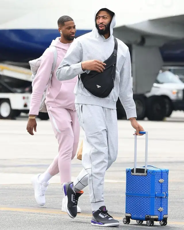 Anthony Davis outfit in Nike, Jordan, and Prada, 2023