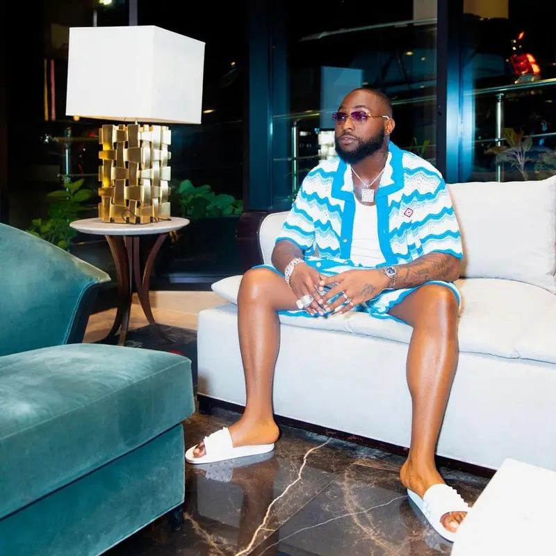 Davido outfit in Casablanca, Cartier, and Christian Louboutin, 2023
