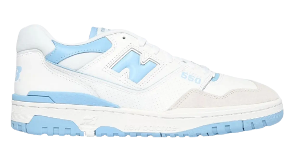 New Balance White Blue Sneakers $164