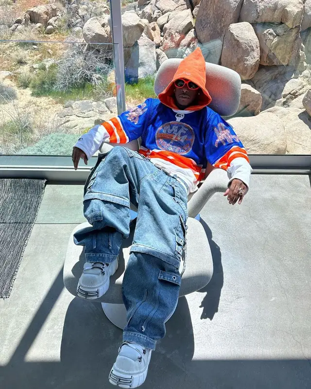 Bloody Osiris outfit in Vetements, Balenciaga, and New Rock, 2023