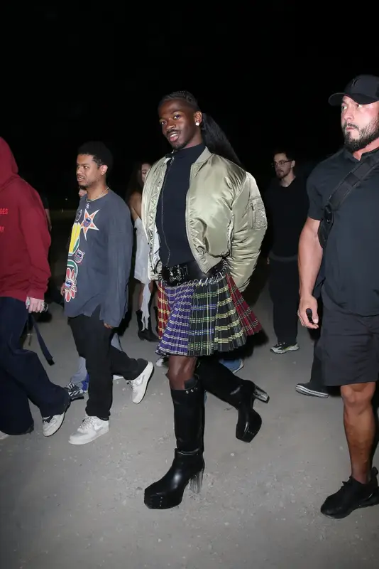 Lil Nas X outfit in Rick Owens and Chopova Lowena, 2023
