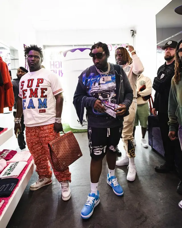 Peezy outfit in Nike, Versace, and Ralph Lauren, 2023