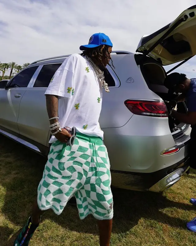Rich The Kid outfit in Bonsai, Salomon, and DCN, 2023