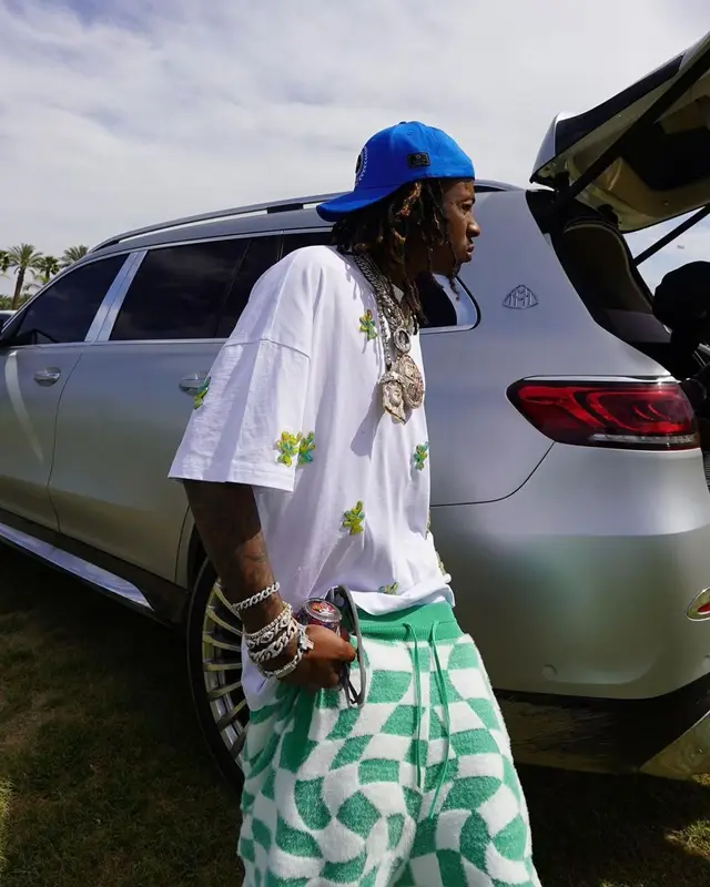 Rich The Kid outfit in Bonsai, Salomon, and DCN, 2023