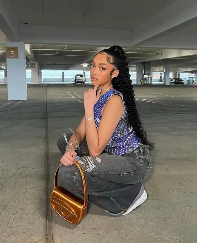 Jodie Woods outfit in Diesel and MSCHF, 2023