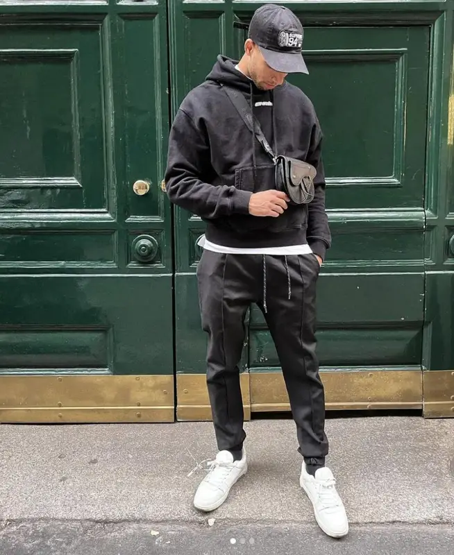 Achraf Hakimi outfit in Off-White, Dior, and Supreme, 2021