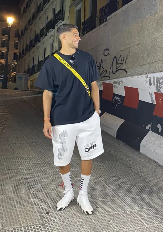 Achraf Hakimi outfit in Off-White and Converse, 2020