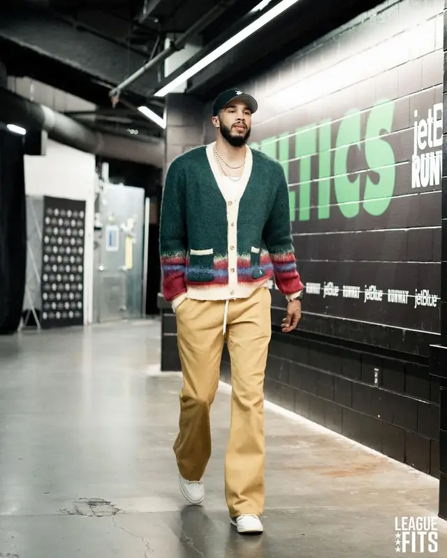 Jayson Tatum outfit in Adidem Asterisks*, Nike, and Fear of God, 2023