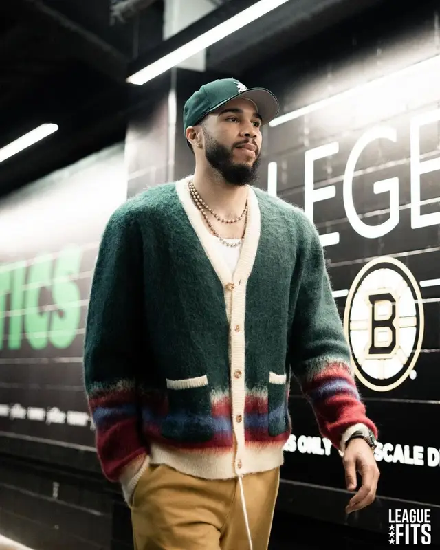 Jayson Tatum outfit in Adidem Asterisks*, Nike, and Fear of God, 2023