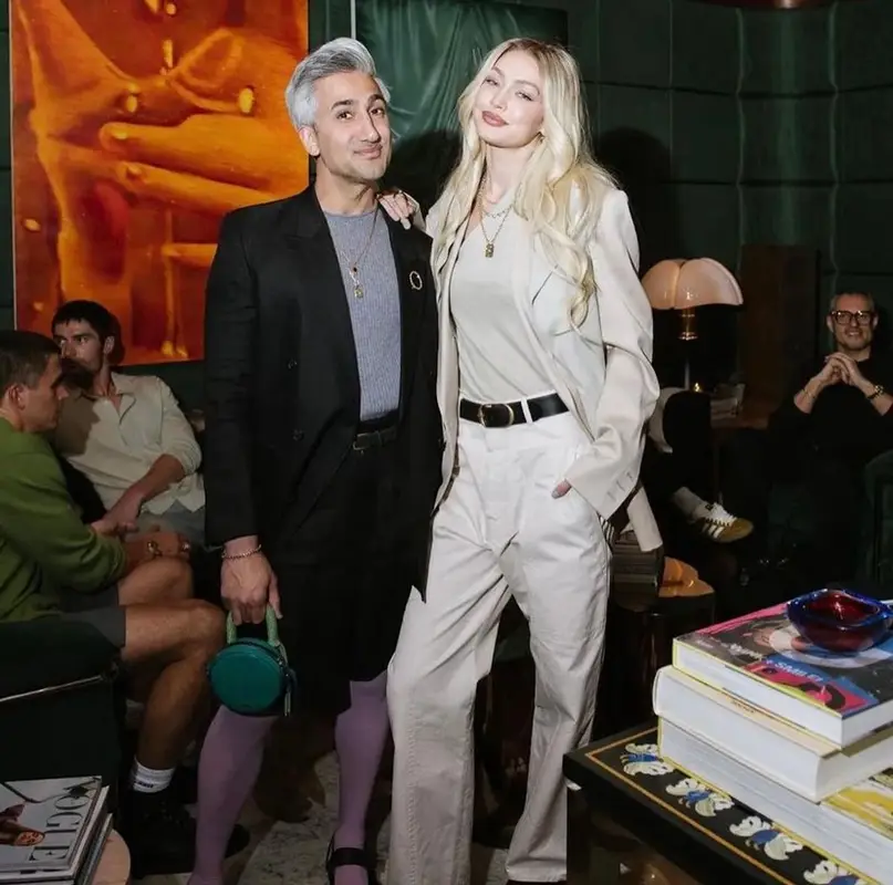 Gigi Hadid outfit in Guest In Residence, Nili Lotan, and Loro Piana, 2023