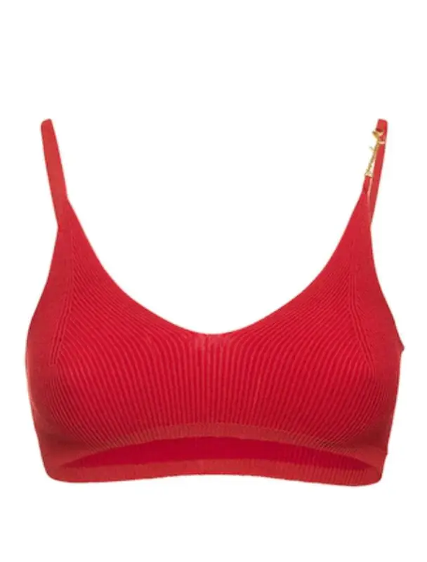 Jacquemus Le Bandeau Pralu Logo Crop Top $195