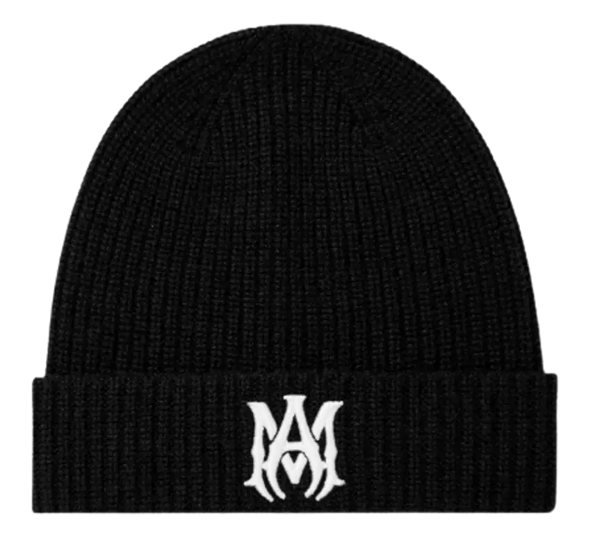 Amiri MA Black Logo Beanie $390