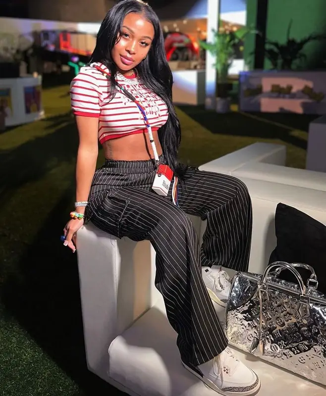 Jayda Wayda outfit in Givenchy, Pretty Little Thing, and Rhude, 2023