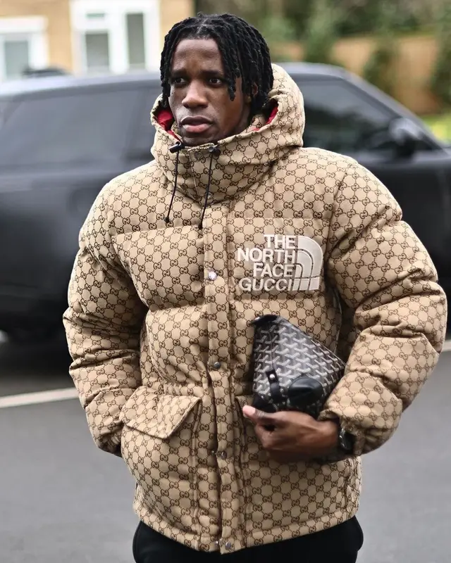 Wilfried Zaha outfit in Gucci, Goyard, and The North Face, 2023
