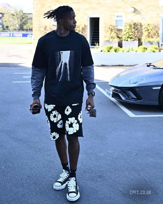 Wilfried Zaha outfit in Song for the Mute, Readymade, and Denim Tears, 2023