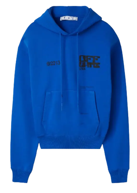Off-White Blue Tech Marker Hoodie $217
