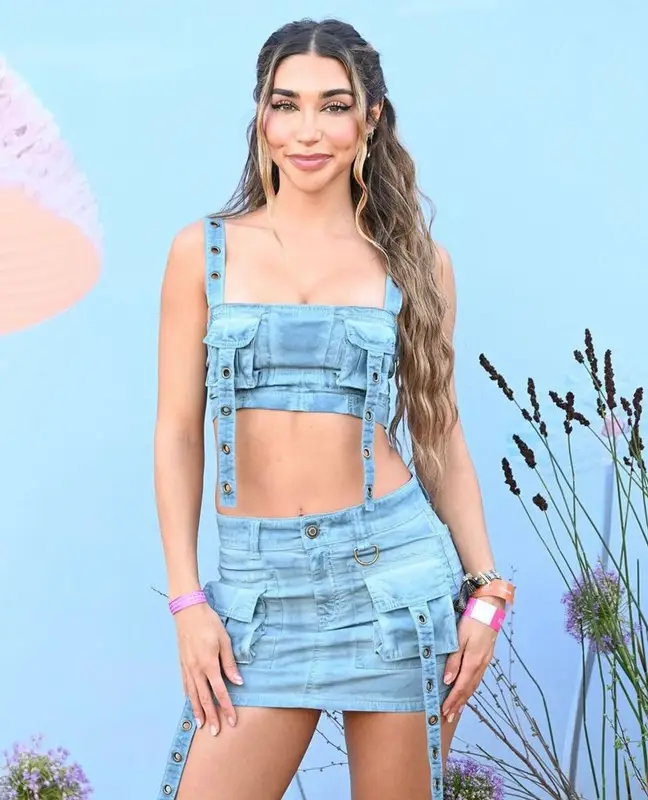 Chantel Jeffries outfit in Blumarine and The Attico, 2023
