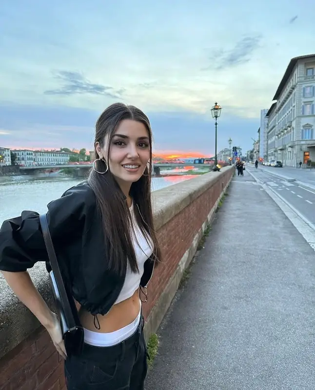 Hande Erchel outfit in Prada, The Attico, and Celine, 2023