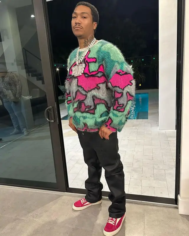 Lil Meech outfit in Loewe and Chrome Hearts, 2023