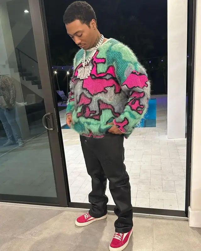 Lil Meech outfit in Loewe and Chrome Hearts, 2023