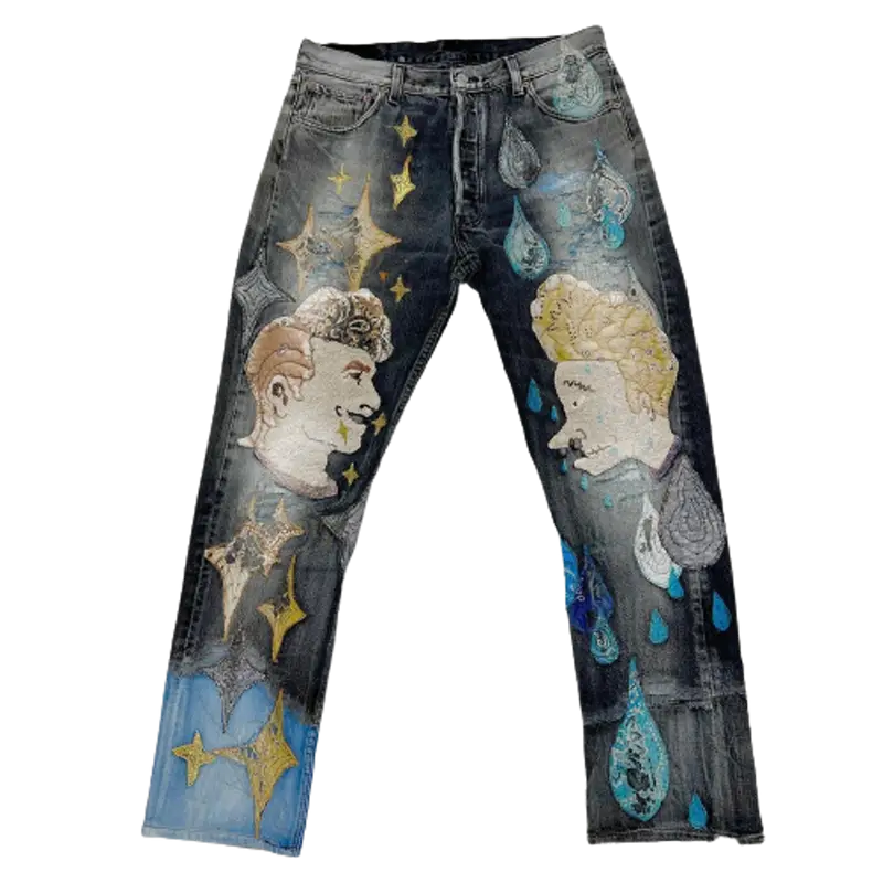Proleta Re Art Meme Glitch Toon Denim Jeans | WHAT'S ON THE STAR?