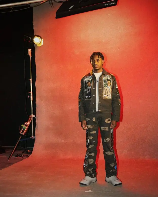 Lil Tjay outfit in Barriers, Givenchy, and Who Decides War, 2023