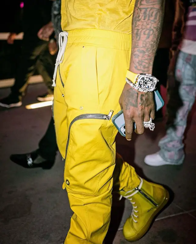 Gucci Mane outfit in Rick Owens, Jacob & Co., and Off-White, 2023