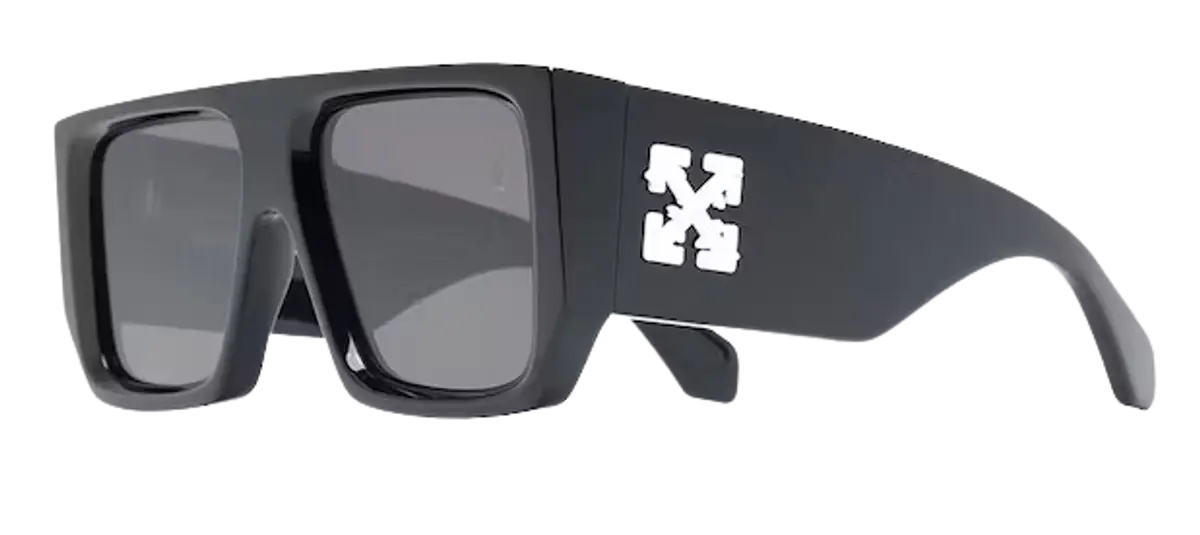 Off-White Tropez Black Rectangular Frame Sunglasses $553