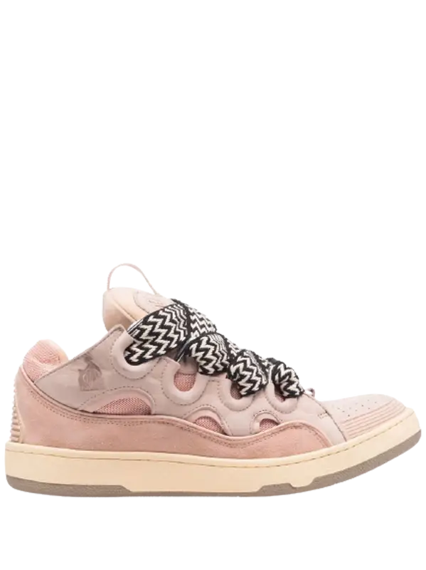 Lanvin Buttoned Pink 'Curb' Sneakers $535